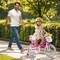 Girls Bike with Basket Doll Seat and Training Wheels Adjustable Pink Bicycle for Kids 3-8